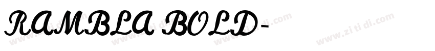 RAMBLA BOLD字体转换